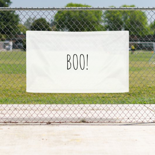 Boo-weiße, spukhafte minimalistische Halloween-Kul Banner (Insitu)