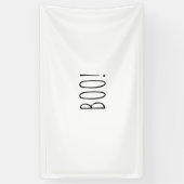 Boo-weiße, spukhafte minimalistische Halloween-Kul Banner (Vertikal)