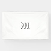 Boo-weiße, spukhafte minimalistische Halloween-Kul Banner (Horizontal)