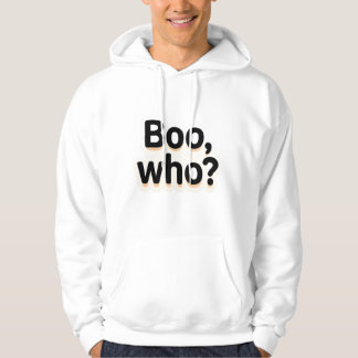 Boo-Who? Cute Halloween Typography Designs Hoodie
