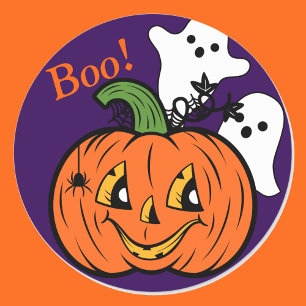 Boo! Wir haben dich Got! Said the Little Halloween Runder Aufkleber