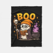 Boo Witch Ghost Halloween Niedlicher Ghost Trick o Fleecedecke (Vorderseite)