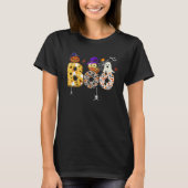 Boo With Spiders And Pumpkin Witch Hat Cute Ghost  T-Shirt (Vorderseite)