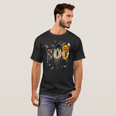 Boo With Spiders And Witch Hat Black Cat Pumpkin H T-Shirt (Vorne ganz)