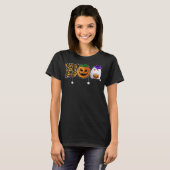 Boo With Spiders Ghost Pumpkin And Witch Hat Hallo T-Shirt (Vorne ganz)