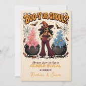 Boo-y oder Ghoul Halloween Geschlechter-Enthüllung Einladung (Vorderseite)