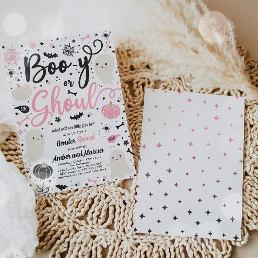 Boo-y oder Ghoul Halloween Ghost Gender Reveal Par Einladung