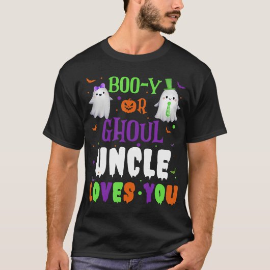 Boo-Y oder Ghoul Onkel Lieben Sie Baby Boo Hallowe T-Shirt (Vorderseite)