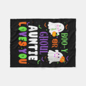 Boo-y oder Ghoul Tanti Lieben Sie boo Halloween Ba Fleecedecke (Vorderseite (Horizontal))