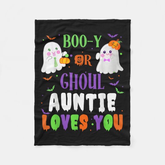 Boo-y oder Ghoul Tanti Lieben Sie boo Halloween Ba Fleecedecke (Vorderseite)