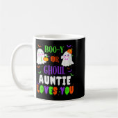 Boo-y Or Ghoul Auntie Loves You Boo Halloween Baby Kaffeetasse (Links)