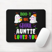 Boo-y Or Ghoul Auntie Loves You Boo Halloween Baby Mousepad (Mit Mouse)