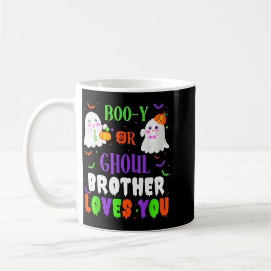 Boo-y Or Ghoul Brother Loves You Boo Halloween Bab Kaffeetasse (Links)