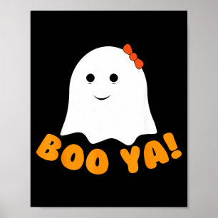 Boo Ya Booya Lustig Niedlich Bogen Halloween Geist Poster