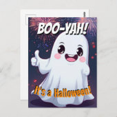 Boo-yah Es ist ein Halloween-Funny-Geist Postkarte (Vorne/Hinten)