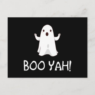 Boo Yah Funny Halloween Ghost Postkarte