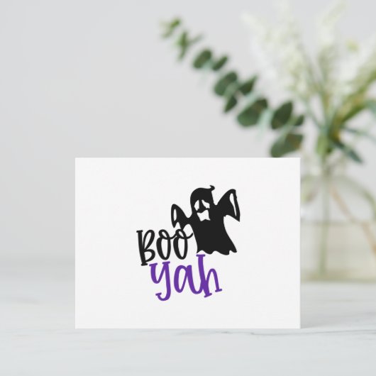Boo Yah Postkarte (Stehend Vorderseite)