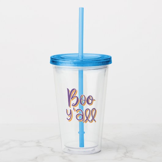 Boo Y'all Acryltrinkbecher (Vorderseite)