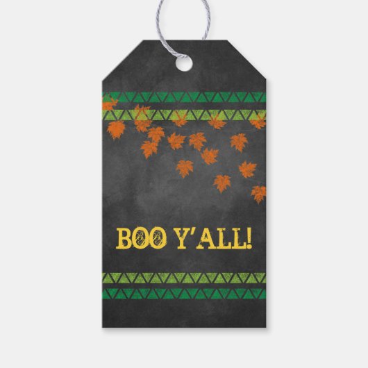 BOO Y'ALL Fall Family Friendly Southern Halloween Geschenkanhänger (Vorderseite)