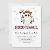 Boo Y'all Groovy Halloween-Party Einladung (Vorderseite)