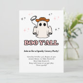 Boo Y'all Groovy Halloween-Party Einladung (Stehend Vorderseite)
