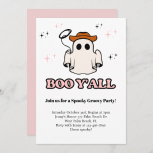 Boo Y'all Groovy Halloween-Party Einladung