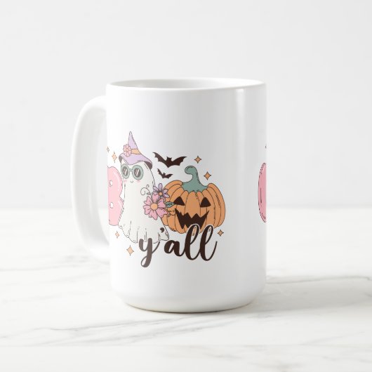 Boo Y'All Halloween Kaffeetasse (Vorderseite Links)