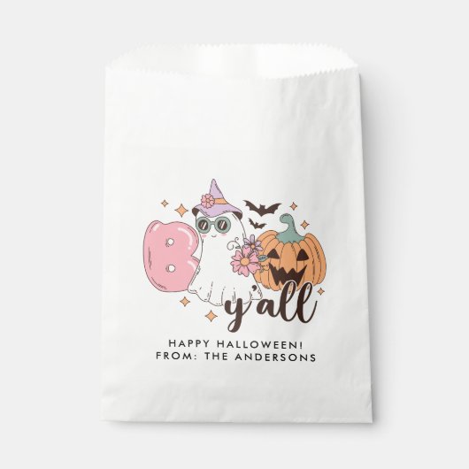 Boo y'all Retro Groovy Halloween Geschenktütchen (Vorderseite)