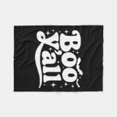 Boo Y'all Southern Retro Halloween Quote Saying Ba Fleecedecke (Vorderseite (Horizontal))