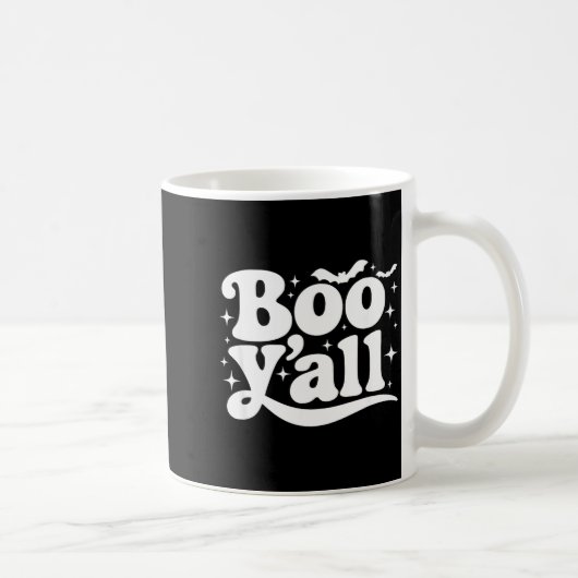 Boo Y'all Southern Retro Halloween Quote Saying Ba Kaffeetasse (Rechts)