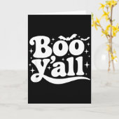 Boo Y'all Southern Retro Halloween Quote Saying Ba Karte (Gelbe Blume)