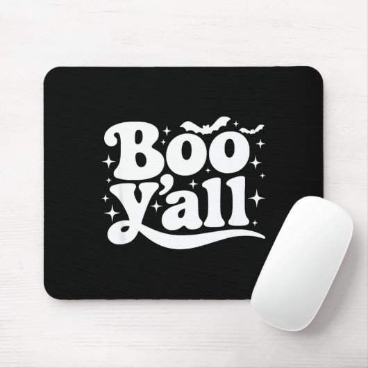 Boo Y'all Southern Retro Halloween Quote Saying Ba Mousepad (Mit Mouse)