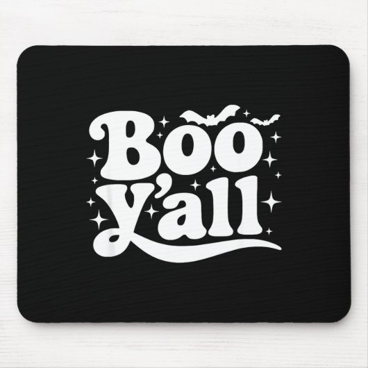 Boo Y'all Southern Retro Halloween Quote Saying Ba Mousepad (Vorne)