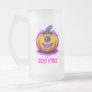 Boo Y'All, spukhaft hübsches Halloween-Design Mattglas Bierglas