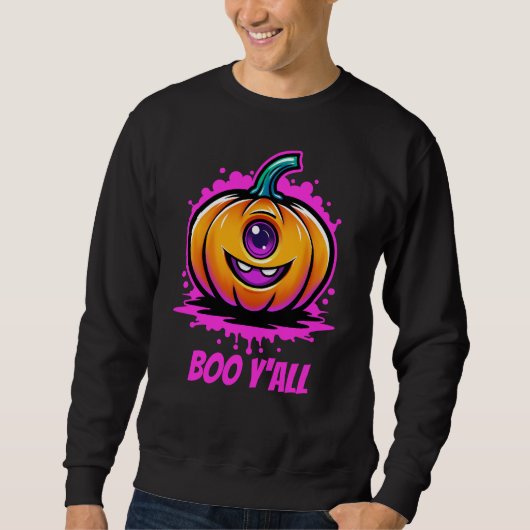 Boo Y'All, spukhaft hübsches Halloween-Design Sweatshirt (Vorderseite)