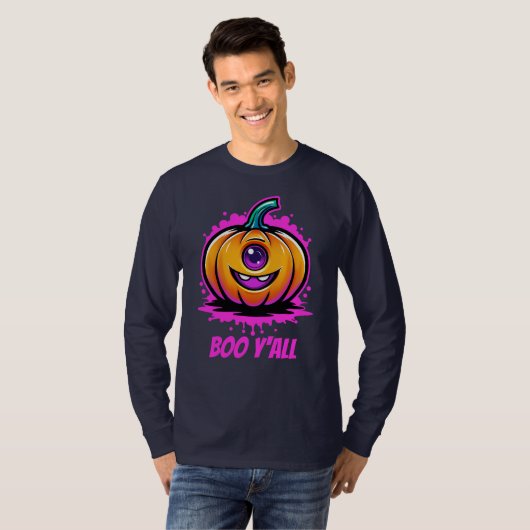 Boo Y'All, spukhaft hübsches Halloween-Design T-Shirt (Vorne ganz)