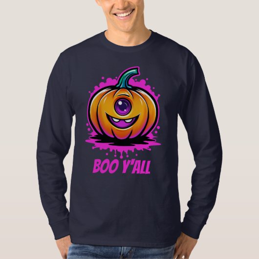 Boo Y'All, spukhaft hübsches Halloween-Design T-Shirt (Vorderseite)