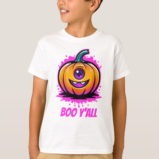 Boo Y'All, spukhaft hübsches Halloween-Design T-Shirt (Vorderseite)
