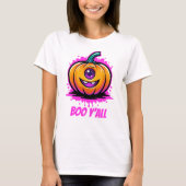 Boo Y'All, spukhaft hübsches Halloween-Design T-Shirt (Vorderseite)
