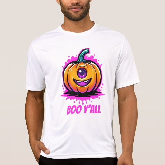 Boo Y'All, spukhaft hübsches Halloween-Design T-Shirt (Vorderseite)