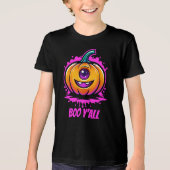 Boo Y'All, spukhaft hübsches Halloween-Design Tri-Blend Shirt (Vorderseite)