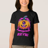 Boo Y'All, spukhaft hübsches Halloween-Design Tri-Blend Shirt (Vorderseite)
