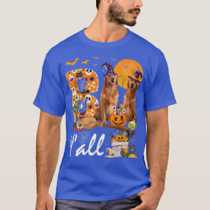 Boo Y'all Three Golden Retriever Hunde Halloween C T-Shirt