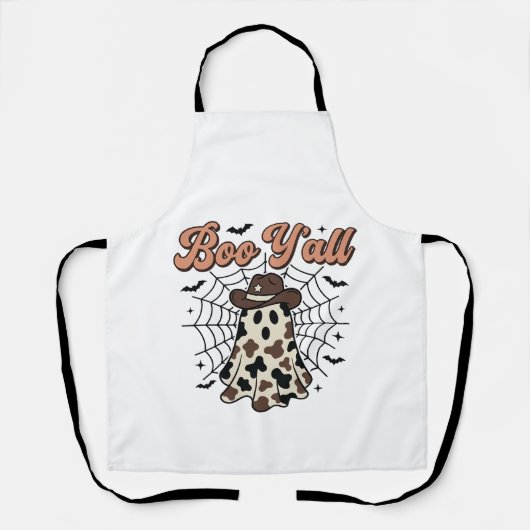 Boo Yall Western Geist Halloween Design Schürze (Vorderseite)