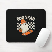 Boo Yeah Ghost Skateboarding Funny Halloween Ghost Mousepad (Mit Mouse)