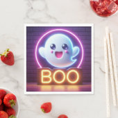 BOO Yellow Halloween Ghost Serviette (Beispiel)