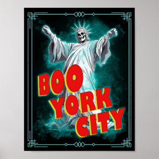Boo York City Halloween-Freiheitsstatue Poster