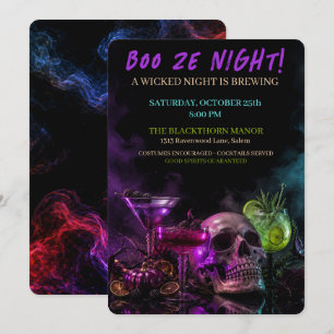 Boo Ze Night Gothic Halloween Cocktailparty Einladung