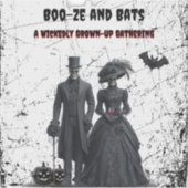 Boo-ze und Fledermäuse Gotische Erwachsene Hallowe Aufkleber (Vorderseite)