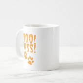 Boo-Zischen! catty Miezekatzefußdrucke Kaffeetasse (Vorderseite Links)